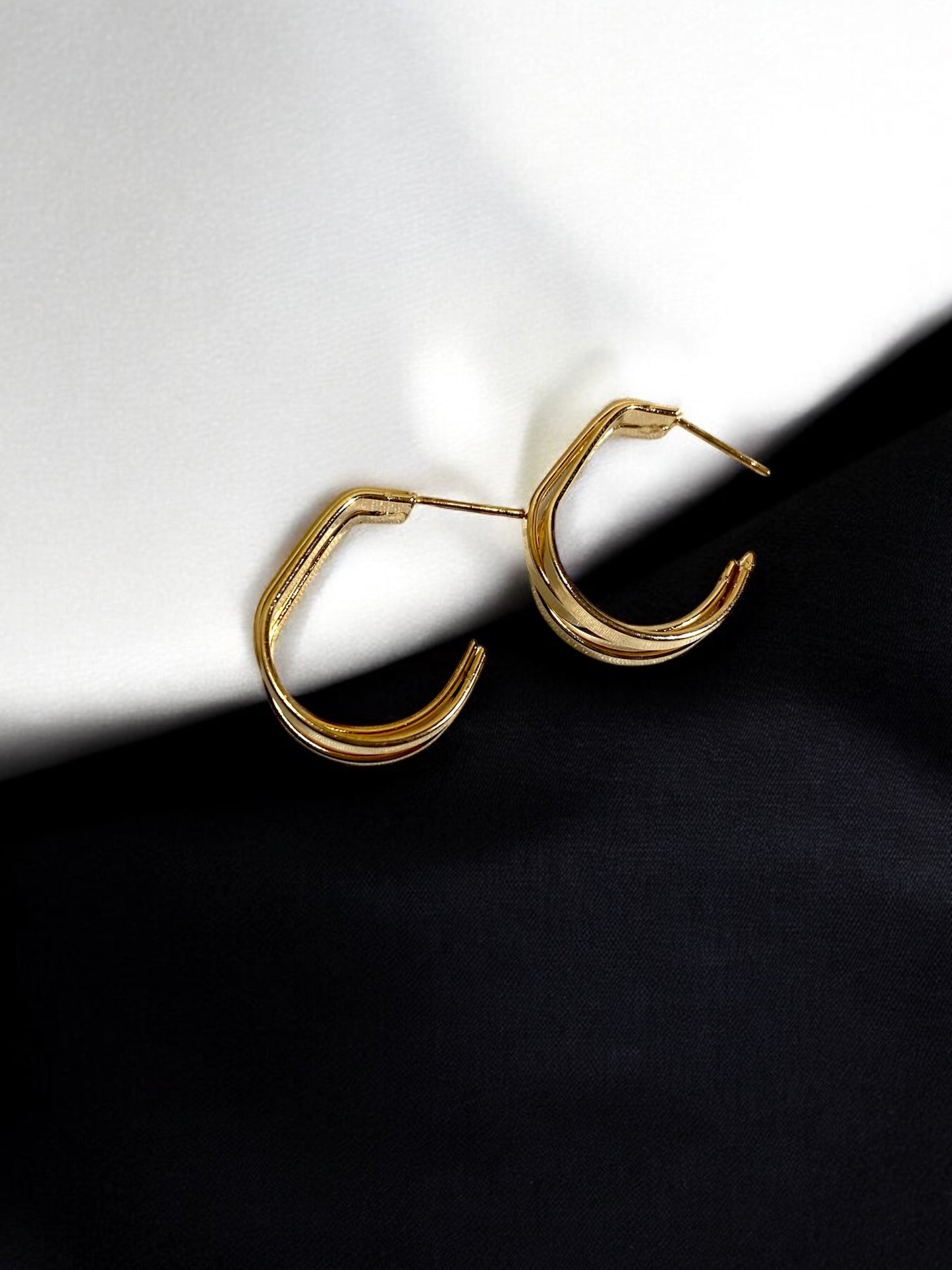 Bold & Modern Gold Geometric Hoop Earrings