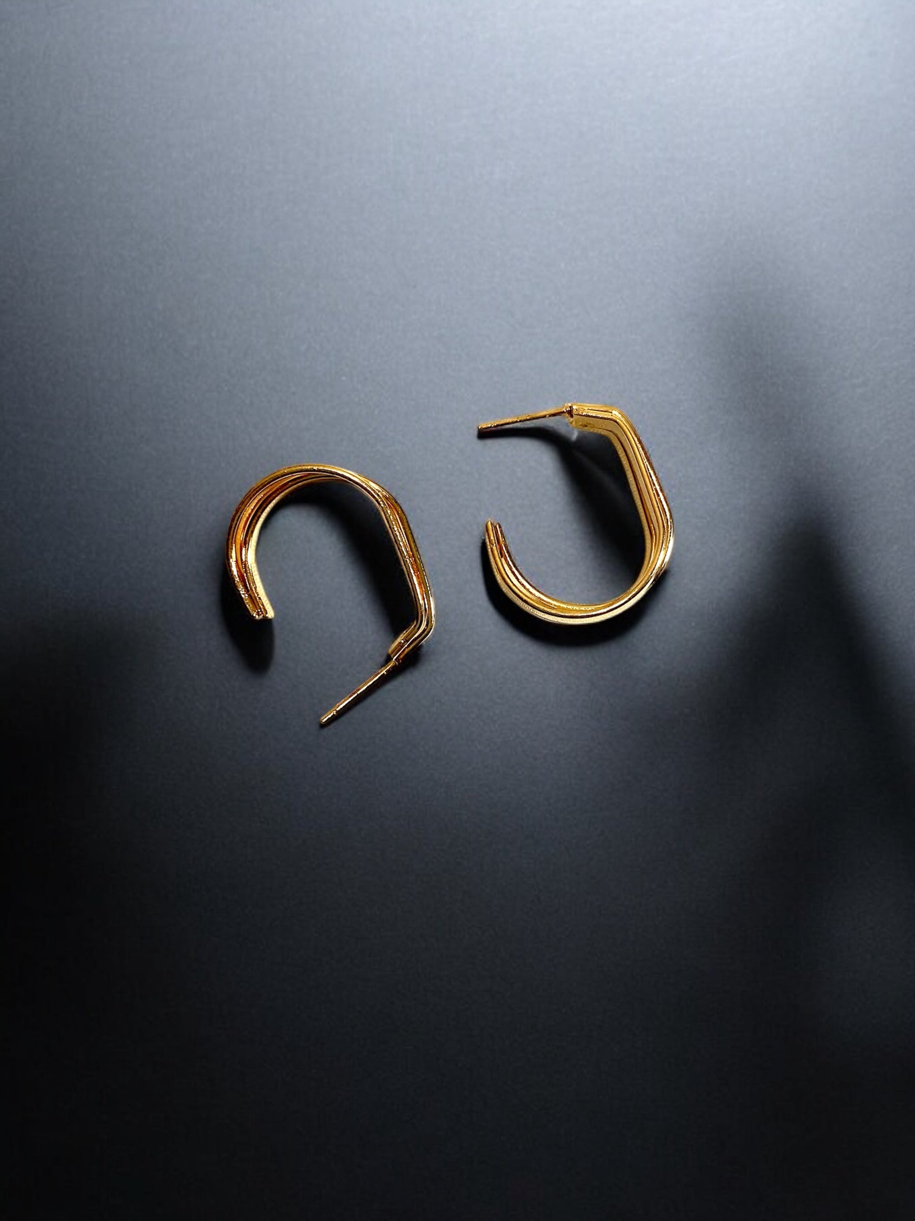 Bold & Modern Gold Geometric Hoop Earrings