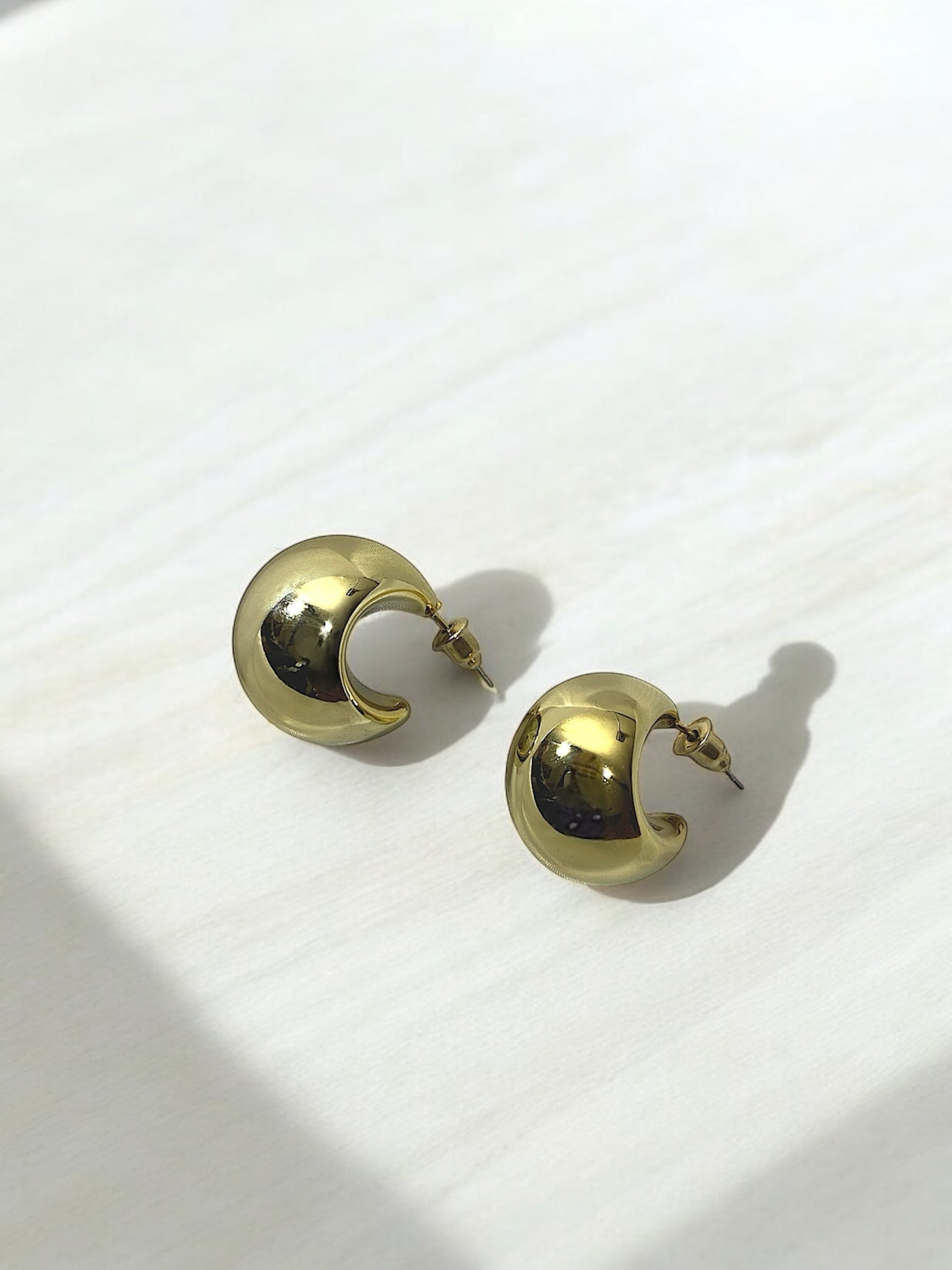 Luxe Crescent Hoop Earrings