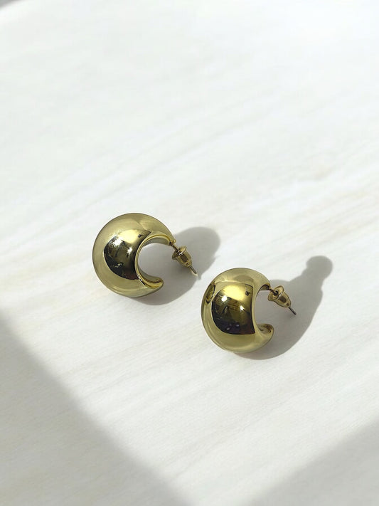 Luxe Crescent Hoop Earrings
