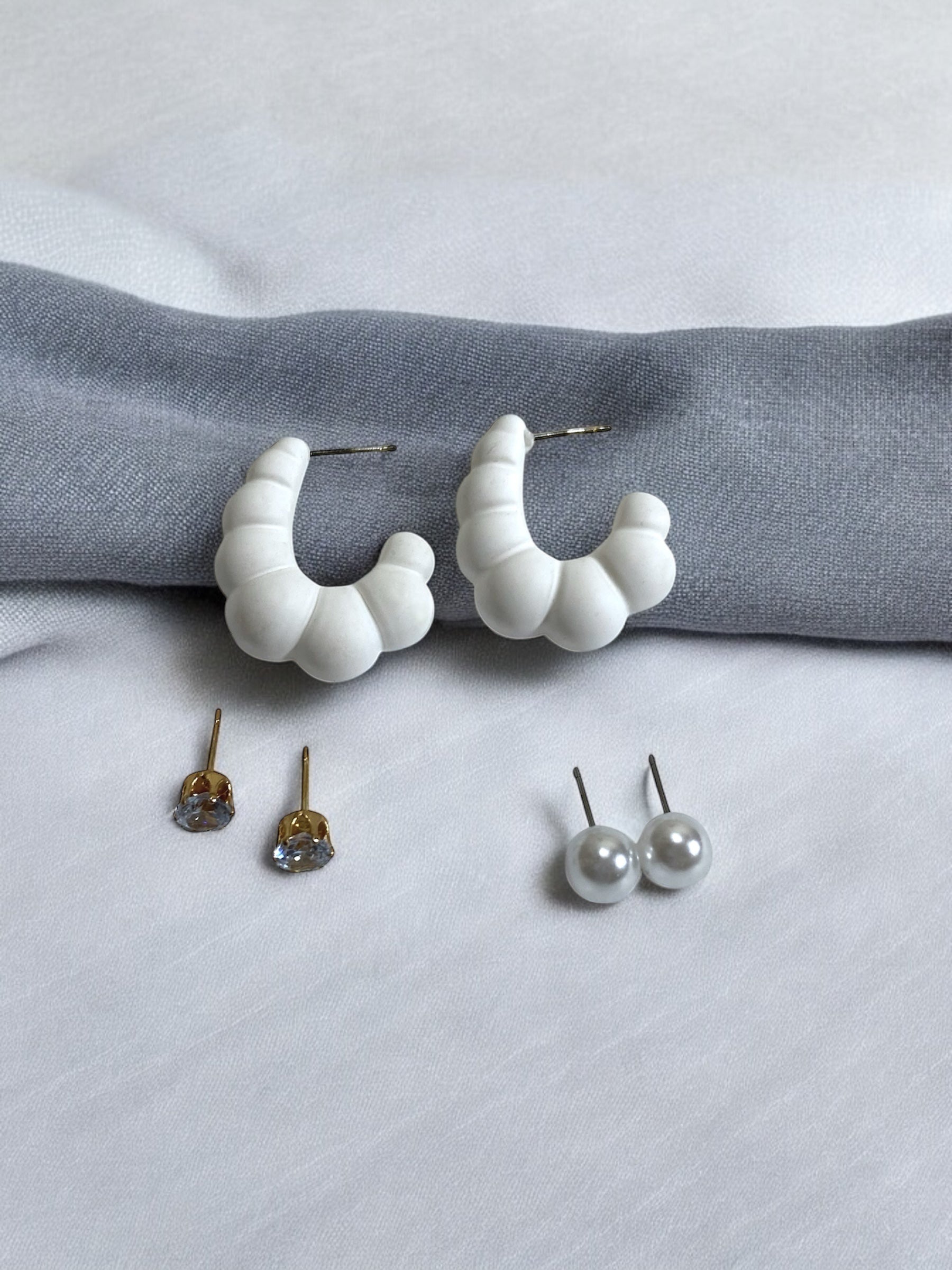 Elegant Trio Earring Set – Versatile & Chic