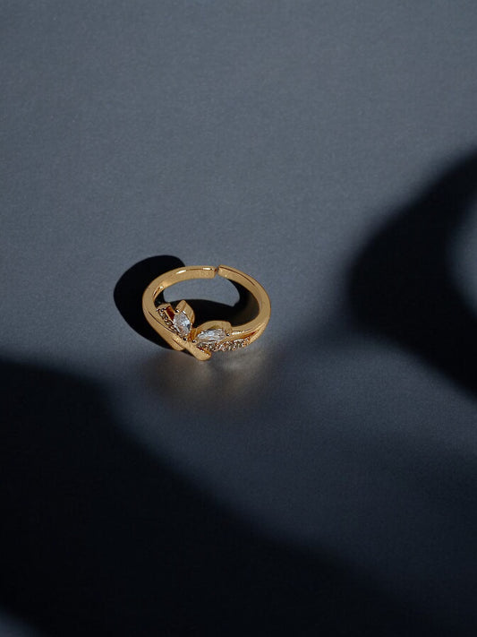 Golden Leaf Adjustable Ring