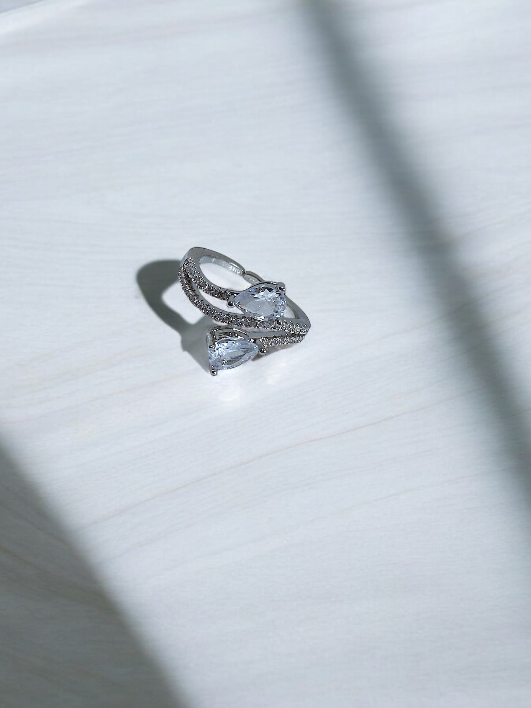 Enchanted Twin Crystal Adjustable Ring