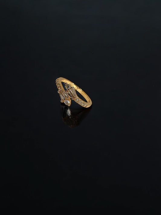 Golden Butterfly Adjustable Ring