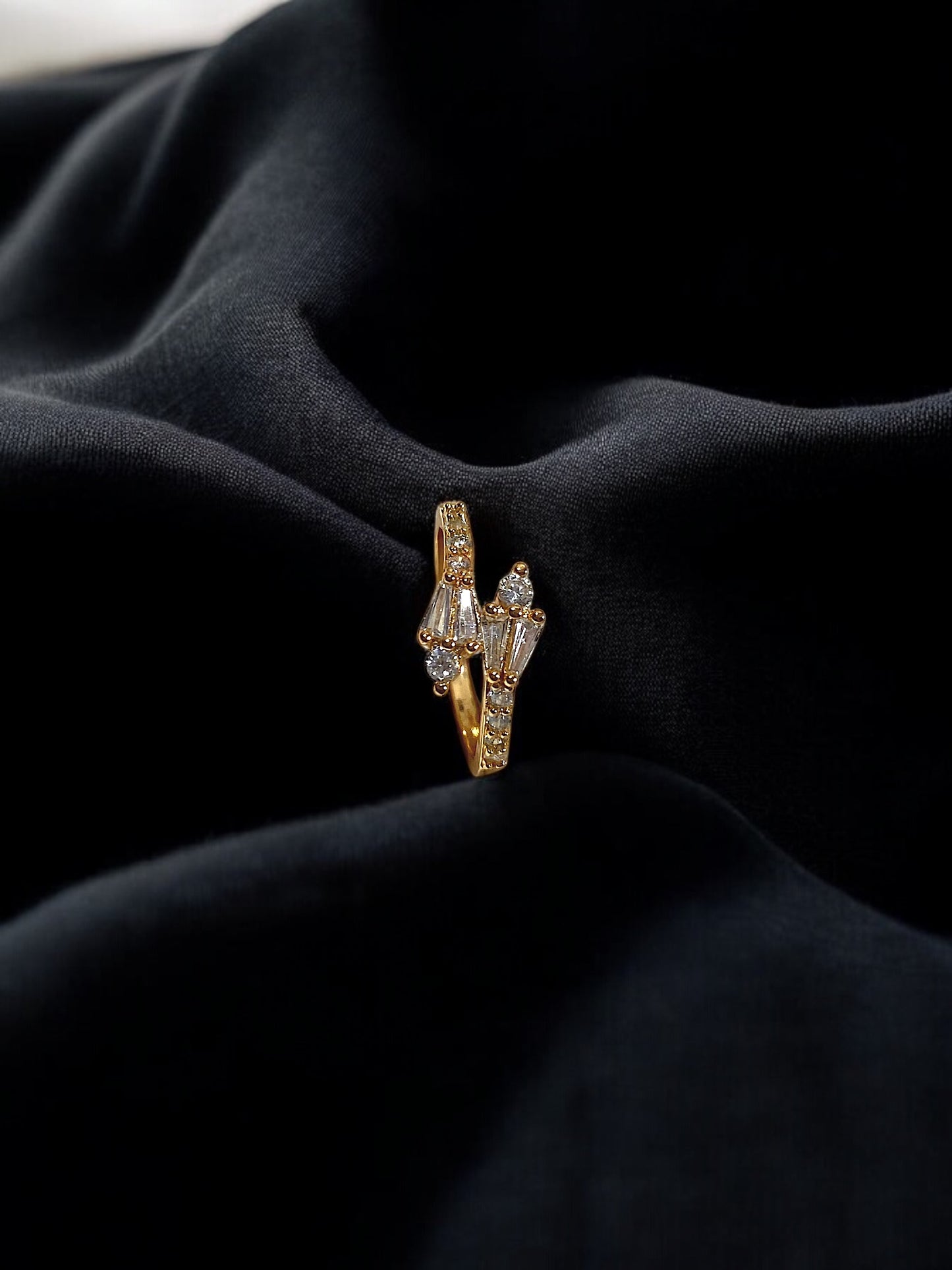 Golden Butterfly Adjustable Ring