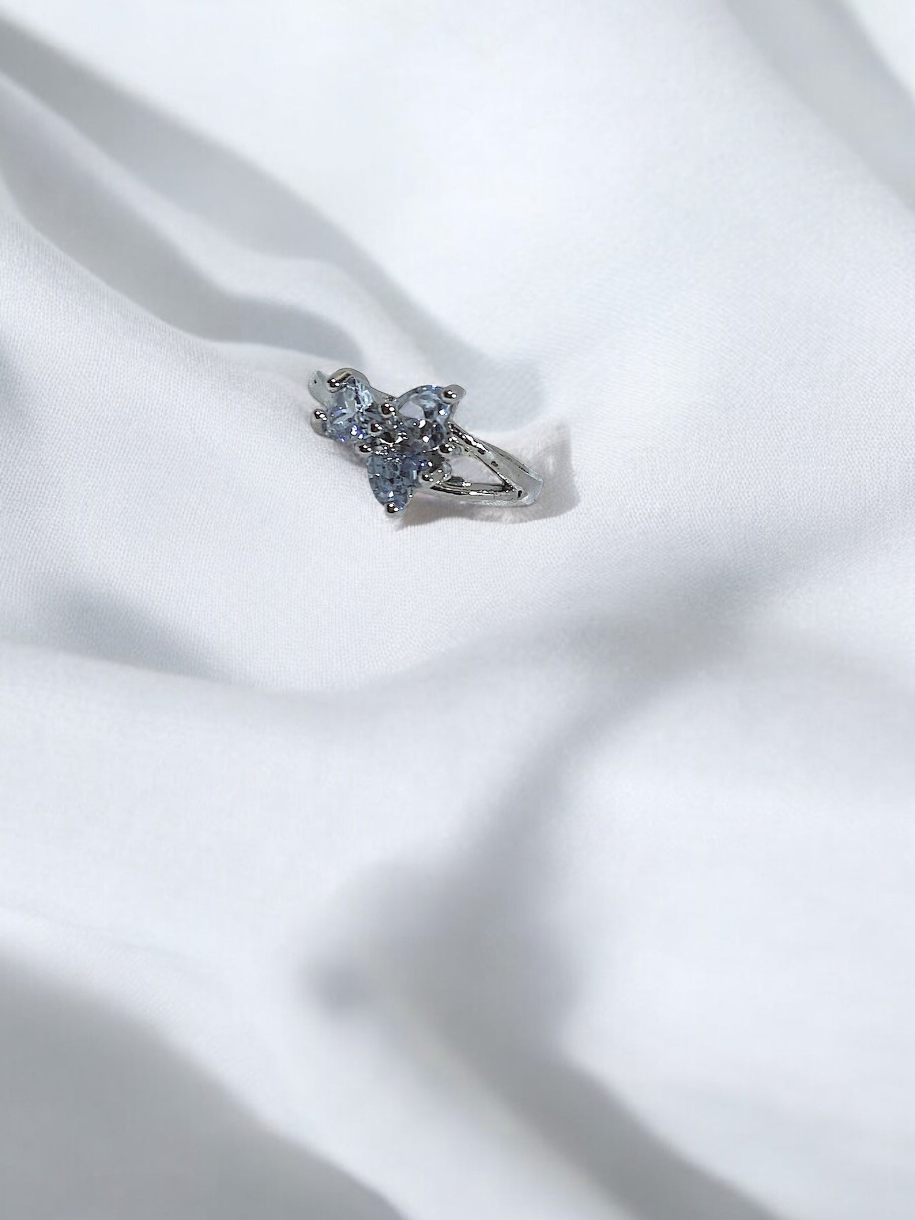 Enchanted Bloom Butterfly Adjustable Ring