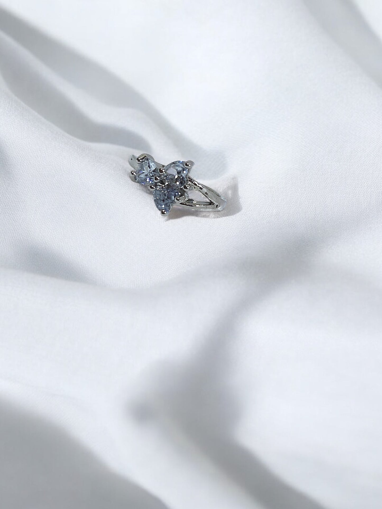 Enchanted Bloom Butterfly Adjustable Ring