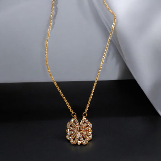 Golden Clover Elegance Necklace