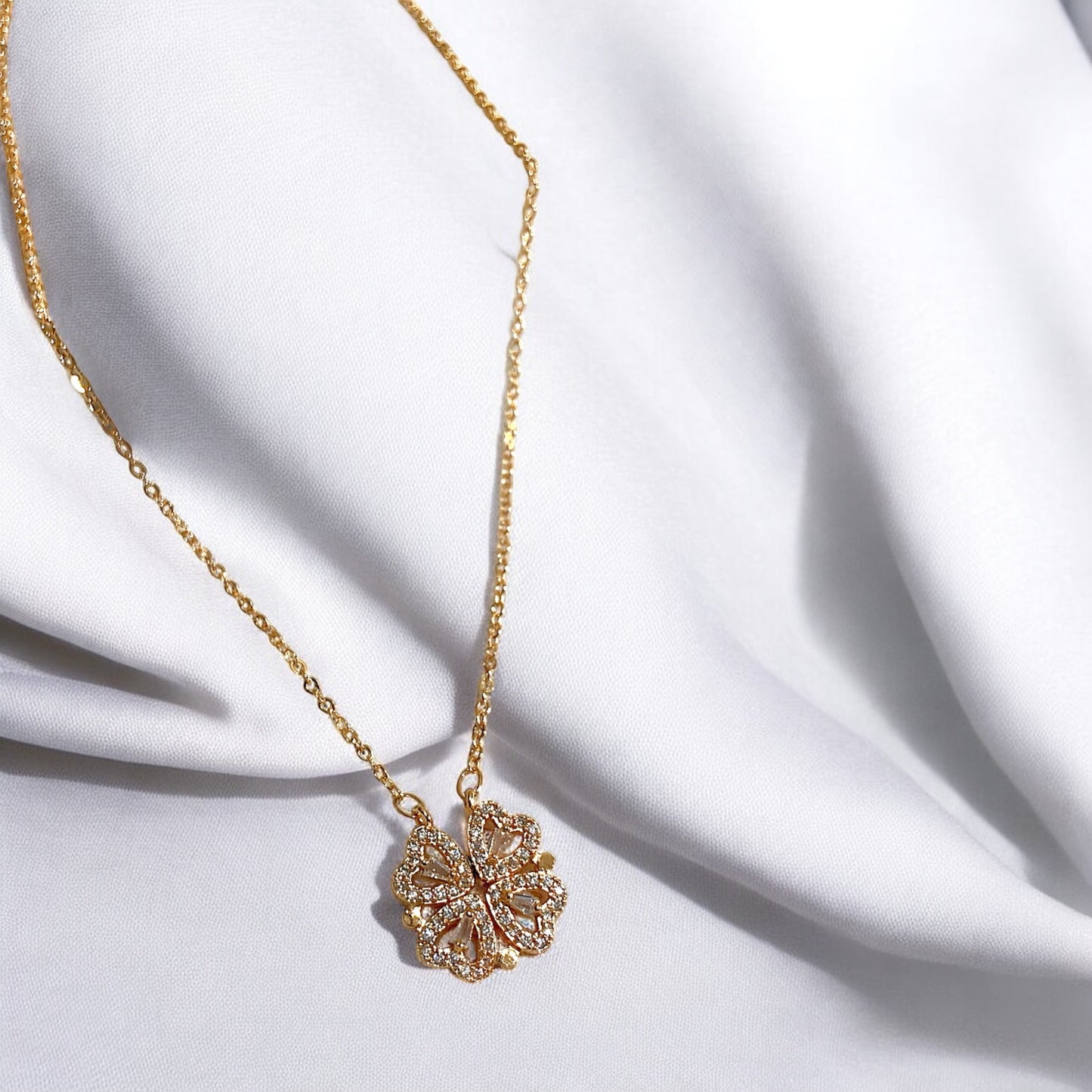 Golden Clover Elegance Necklace