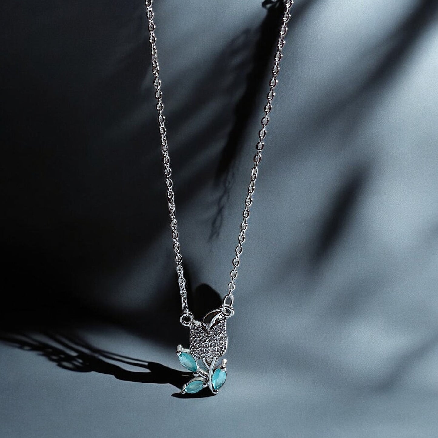 Serene Bloom Silver Necklace