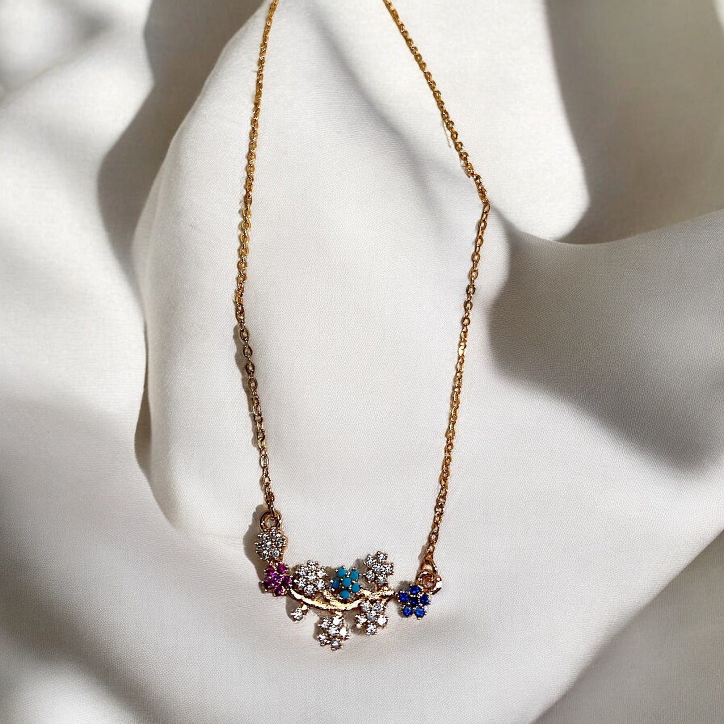 Enchanted Blossom Gemstone Necklace