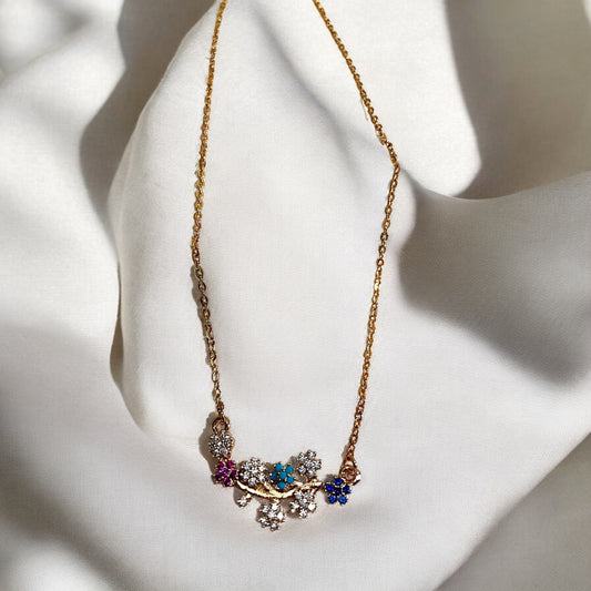 Enchanted Blossom Gemstone Necklace