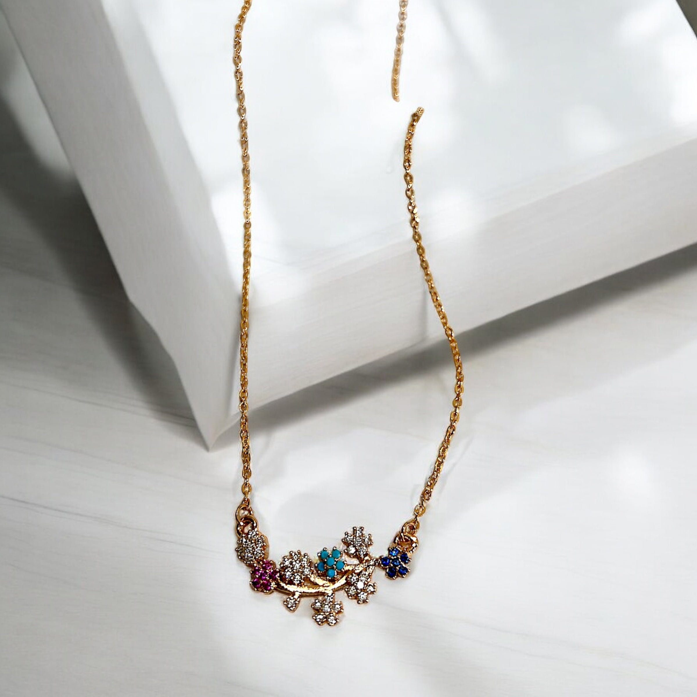 Enchanted Blossom Gemstone Necklace
