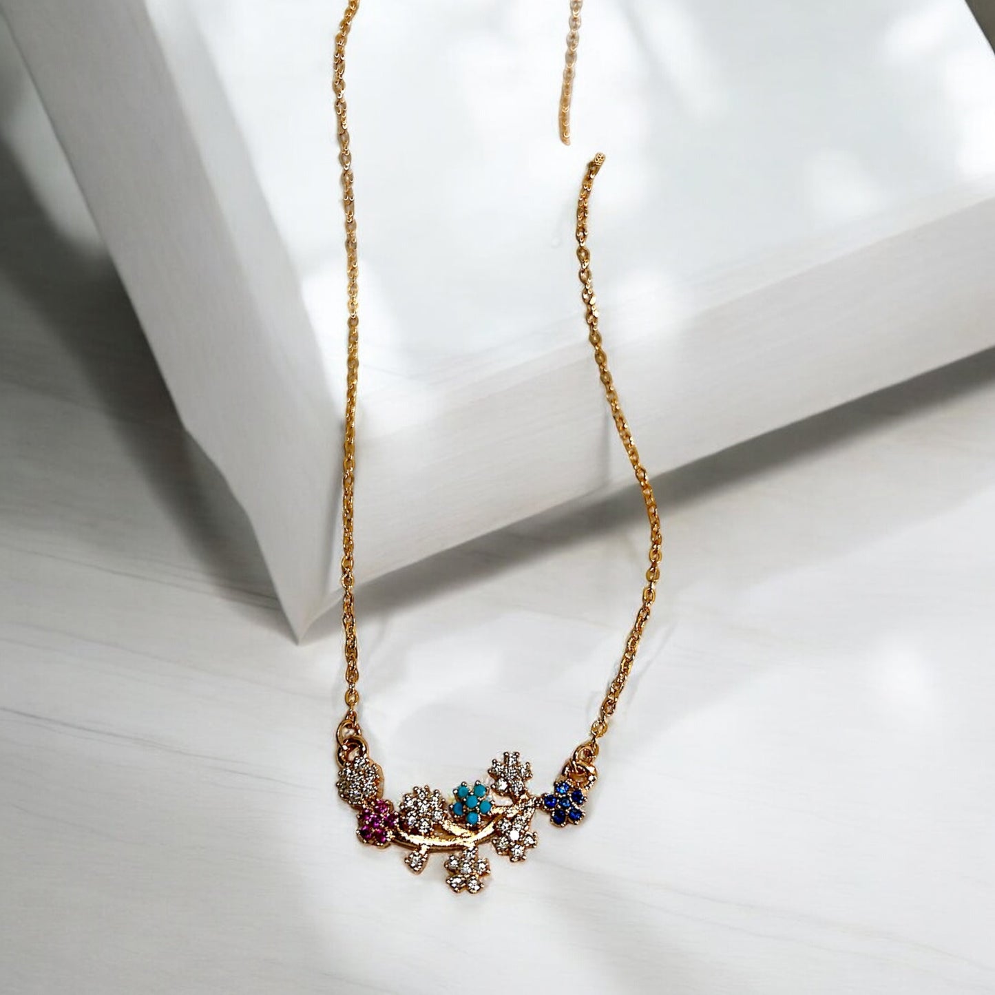 Enchanted Blossom Gemstone Necklace