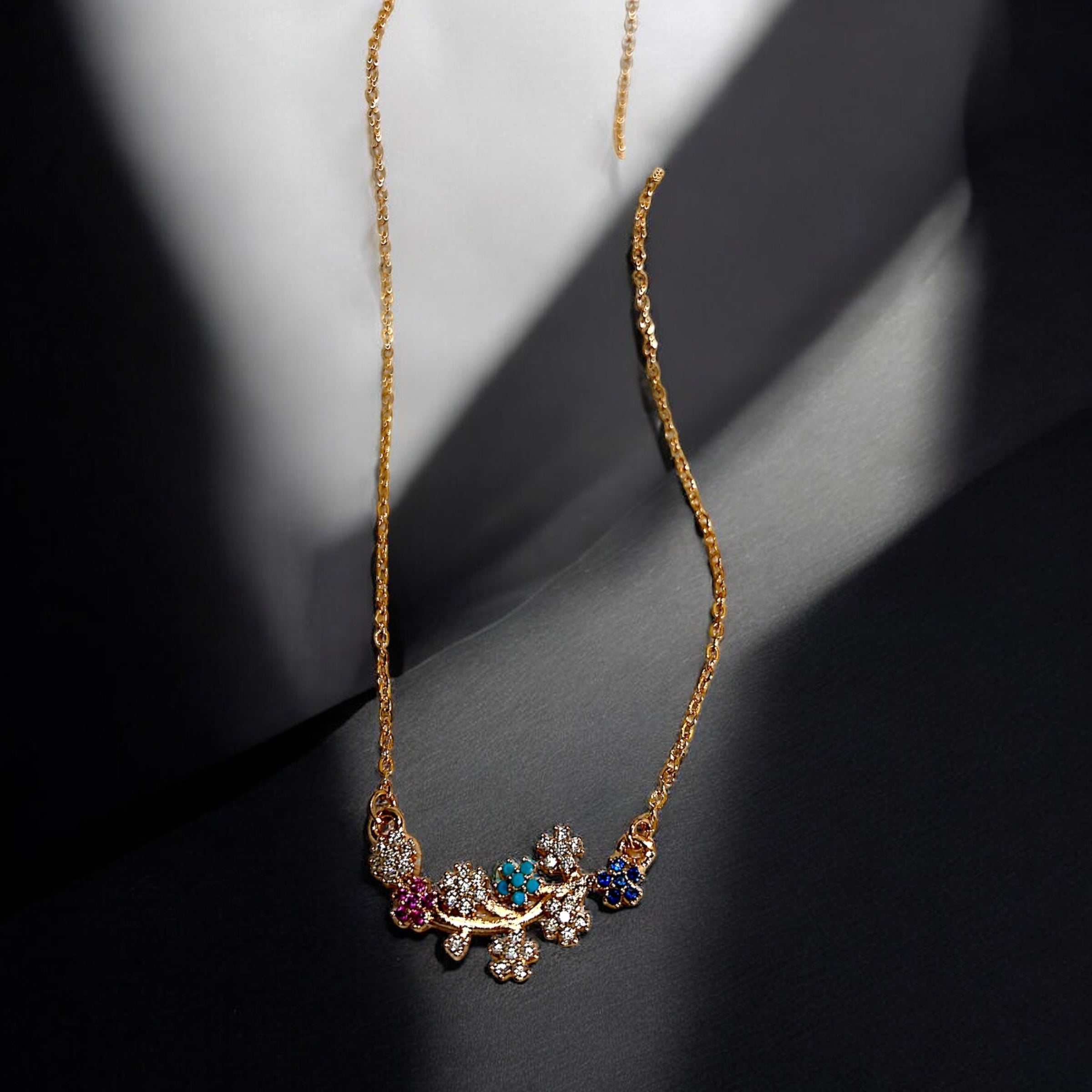 Enchanted Blossom Gemstone Necklace